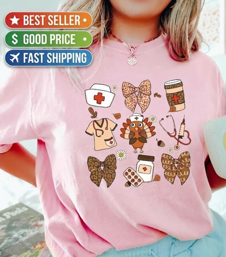 Funny thanksgiving nurse shirt - thanksgiving,