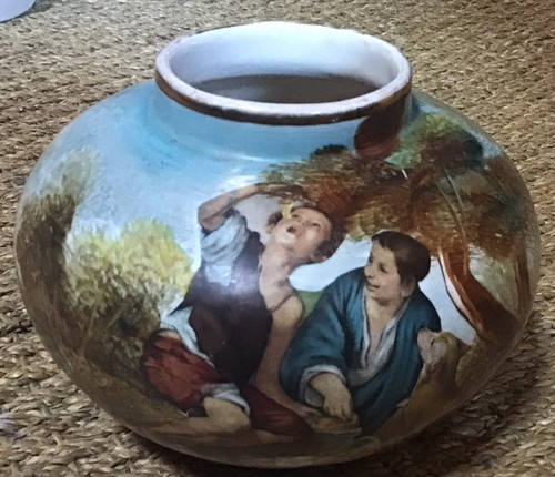 Vase porcelaine polychrome - porcelaine,