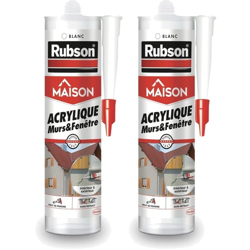 Mastic acrylique blanc rubson - mastic,