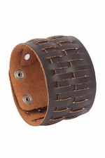 Punk genuine leather han cuff - genuine,