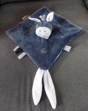 S26 / doudou plat âne cheval bleu ALEX et BIBOU NATTOU