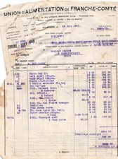 Facture 1931  UNION ALIMENTATION DE FRANCHE COMTE A BESANCON - M.YAMANN  EPICE