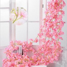 Cerisier Rotin Fleur Guirlande Vigne Tenture Murale Fausse Plante Jardin Mariage