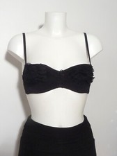 ? Soutien Gorge Noir à Dentelle et Armatures- Taille 85C- Chantal Thomass