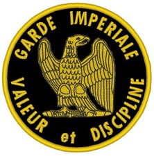 Ecusson noir Garde impériale Napoléon -neuf- Empire  aigle Bonaparte patch