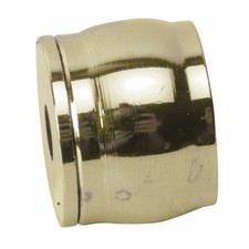 Piton d'embrasure pour tube de penderie rond-laiton poli-diamètre 18mm BRICOZOR