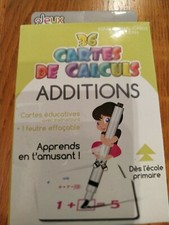 Jeu éducatif jeux 2 mômes 36 cartes calculs additions soutien scolaire TBE
