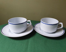 Faïence Creil & Montereau HBCM "Claudine"  2 grandes tasses déjeuner