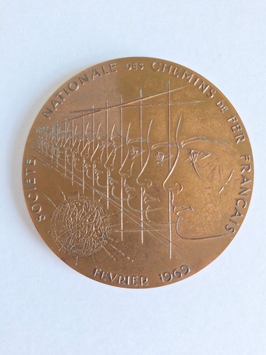 Médaille bronze sncf - bronze,