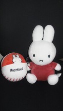 Lot 2 doudou peluche + balle lapin blanc rouge brique NIJNTJE MIFFY - état NEUF