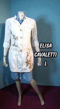 Elisa Cavaletti Taille 40  Superbe veste manteau écru femme coton élastane