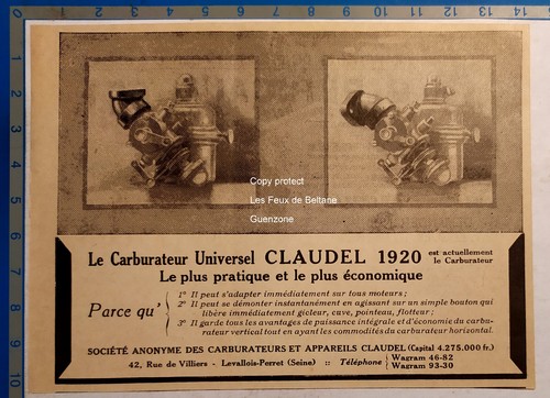 Carburateur claudel 1920 - carburateur,
