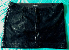 Micro jupe noire à paillettes, T:M