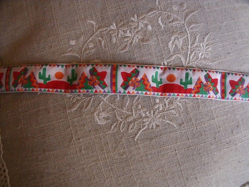 Ancien galon jacquard mexico - ancien,