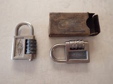 Lot de 2 Cadenas Anciens  à  Molettes  Codes Inconnus MANUFRANCE et SECURIT