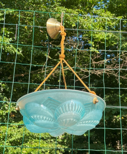 Vasque bleu lagon coquillage