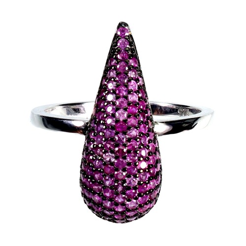 925 bague argent saphir - 925,