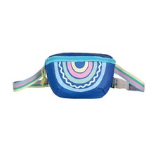 Sacoche banane enfant Draeger Paris arc-en-ciel bleu 19 x 13 cm