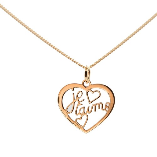 Collier pendentif aime - je,
