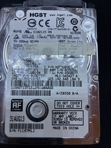 Disque dur 320go sata hgst - 320go,