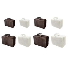 Panier de pique-nique en osier, valise rétro en PP pour pique-nique à