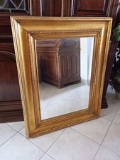MIROIR biseauté - Cadre CHENE MASSIF avec dorures