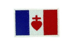 Patch ecusson brode backpack drapeau france sacre cœur catholique jesus royal