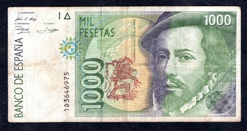 Espagne 1000 pesetas 1992 etat - pesetas,