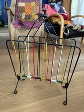 vintage porte-revues range magazines années 1950-60 style scoubidou multicolore