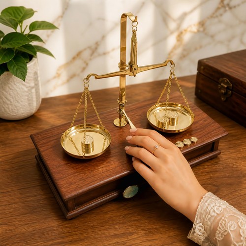 Balance vintage laiton fait - vintage,