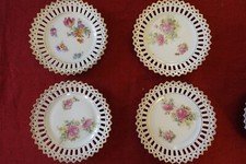 assiettes a dessert anciennes en porcelaine ajouree