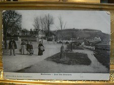 cpa 77 montereau quai des graviers animee