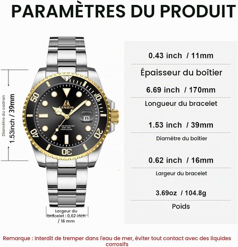 Montre homme luxe acier - homme,