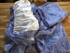 Pair De Rideaux (1 Double Toile) Couleur Bleu Ciel Jamais Utilicé 300x144 Cm