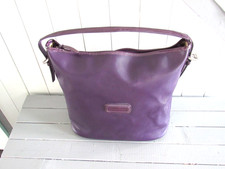 SAC TOILE ET CUIR VERNIS VIOLET LONGCHAMP