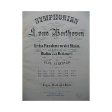 BEETHOVEN Symphonie No 9 Piano 4 mains Violon Violoncelle ca1870