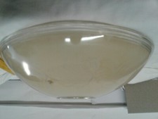 12" antique glass ceiling light cover 3hole chain hanging beige clear floral B