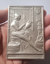 THE CRAFTSMAN BELGIAN ART PLAQUETTE / MEDAL after DEVREESE / MEDAILLE TOURNAI