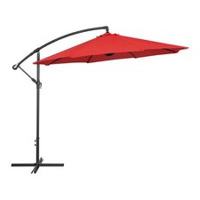 Parasol déporté - rouge - rond - diamètre 300 cm - inclinable Helloshop26 14_00