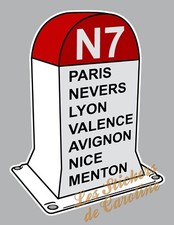 RN7 STICKER AUTOCOLLANT ROUTE NATIONALE 7 BORNE KILOMETRIQUE NA033