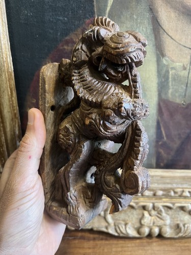 Sculpture bois inde animalier - sculpture,