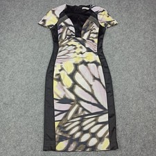 Karen Millen Robe UK 8 Ue 36 US 4 Fourreau Colorant Manche Courte TAILLE S