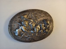 PLAQUE METAL  ARGENTE ANCIENNE