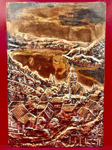 Plaque mural cuivre - mural,