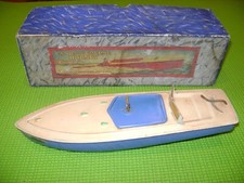 JOUET ANCIEN MECCANO HORNBY CANOT DE COURSE MECANIQUE ALCYON EN BOITE D'ORIGINE