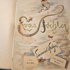 Grand livre ancien xixe allemand Evas Tochter illustrations Emanuel Spitzer