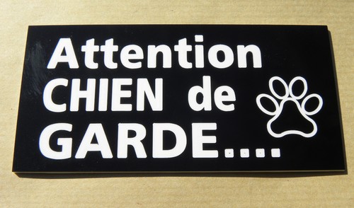 Plaque gravée attention - gravée,