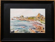 tableau aquarelle : côte