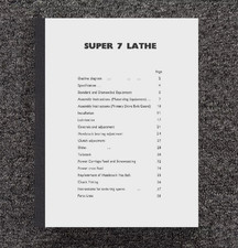Lathe Instruction Manual Fits