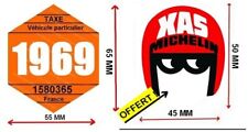 vignette fiscale 1969 collage intérieur pare-brise + 1 adhésif  OFFERT !